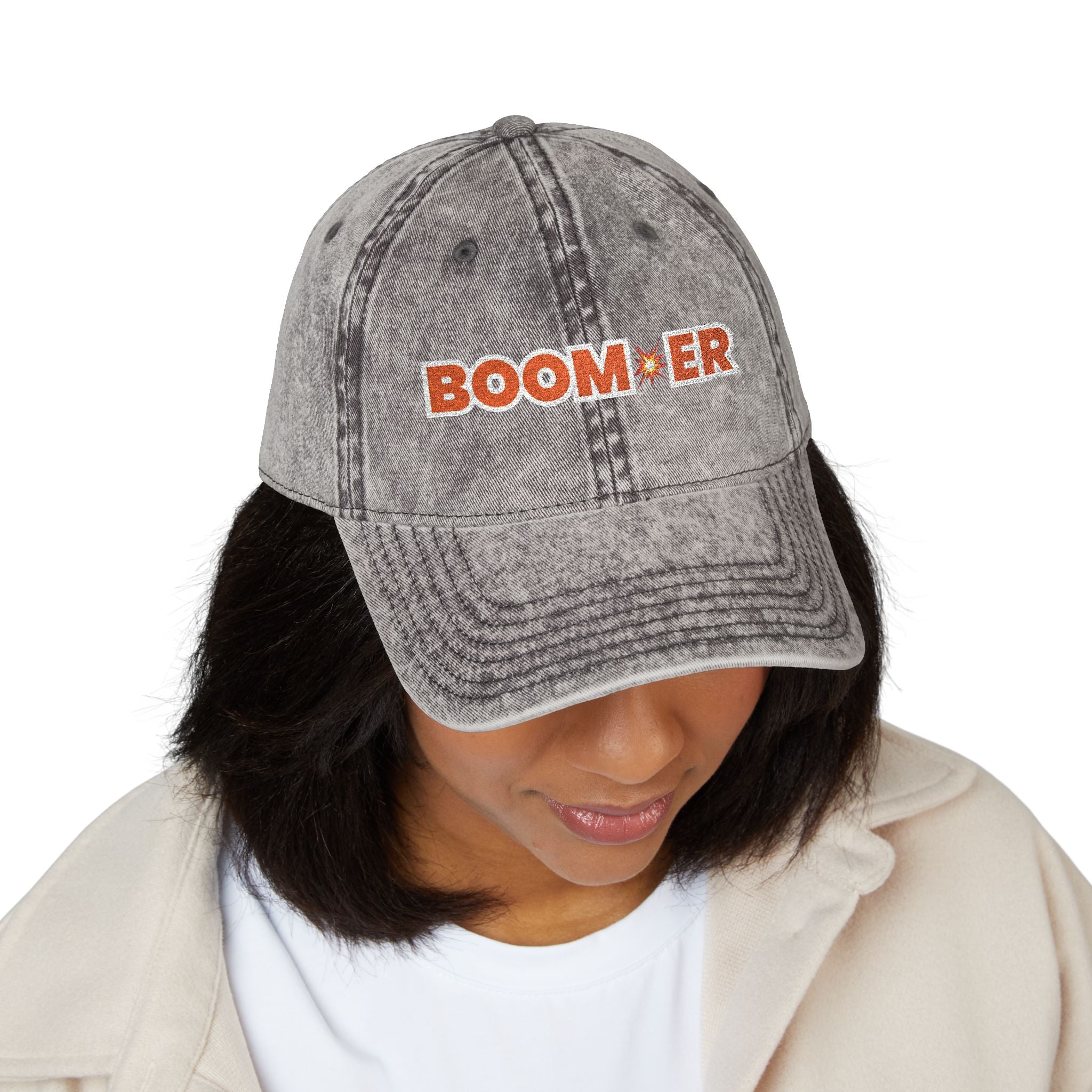 BOOM💥ER - Retro Embroidered Cap