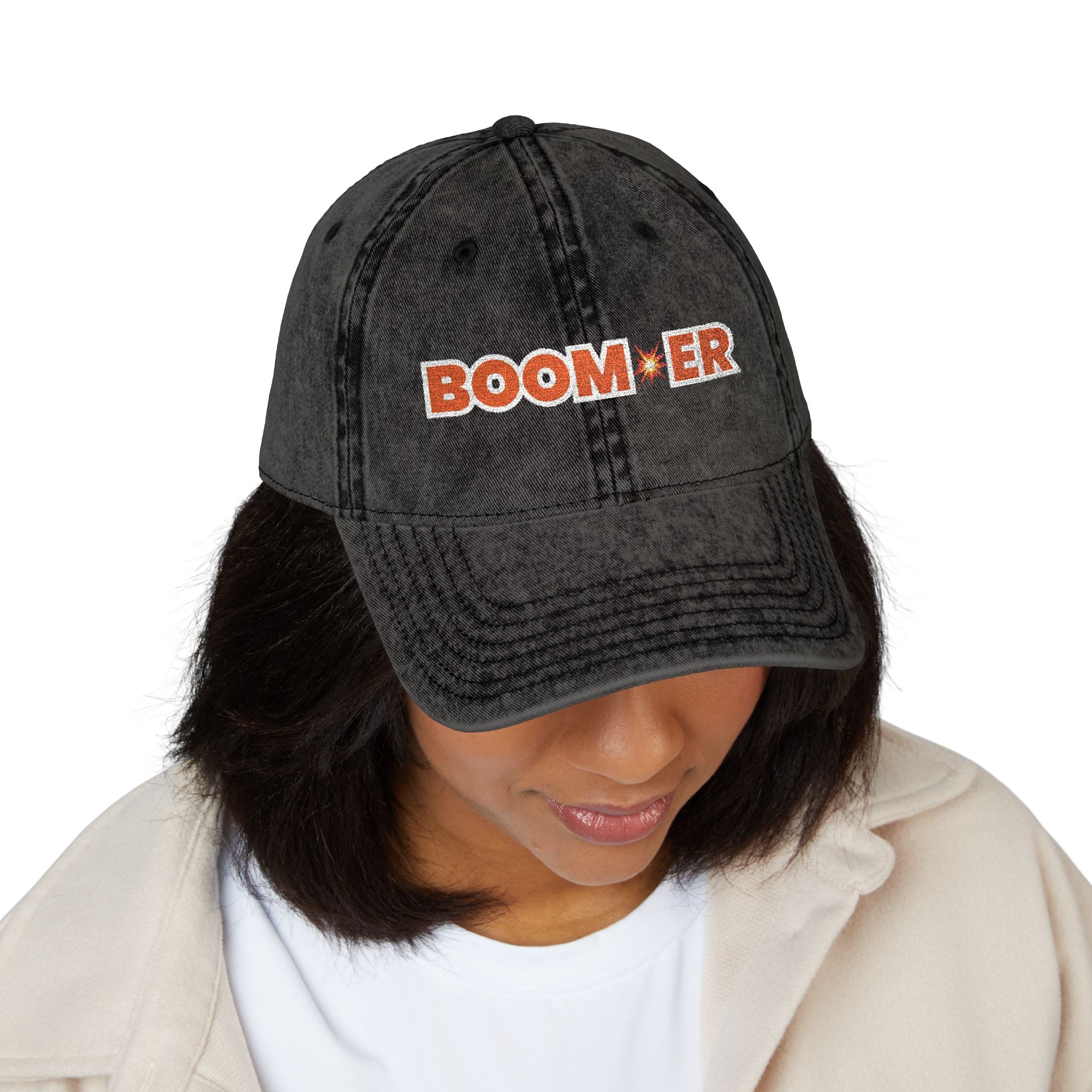 BOOM💥ER - Retro Embroidered Cap