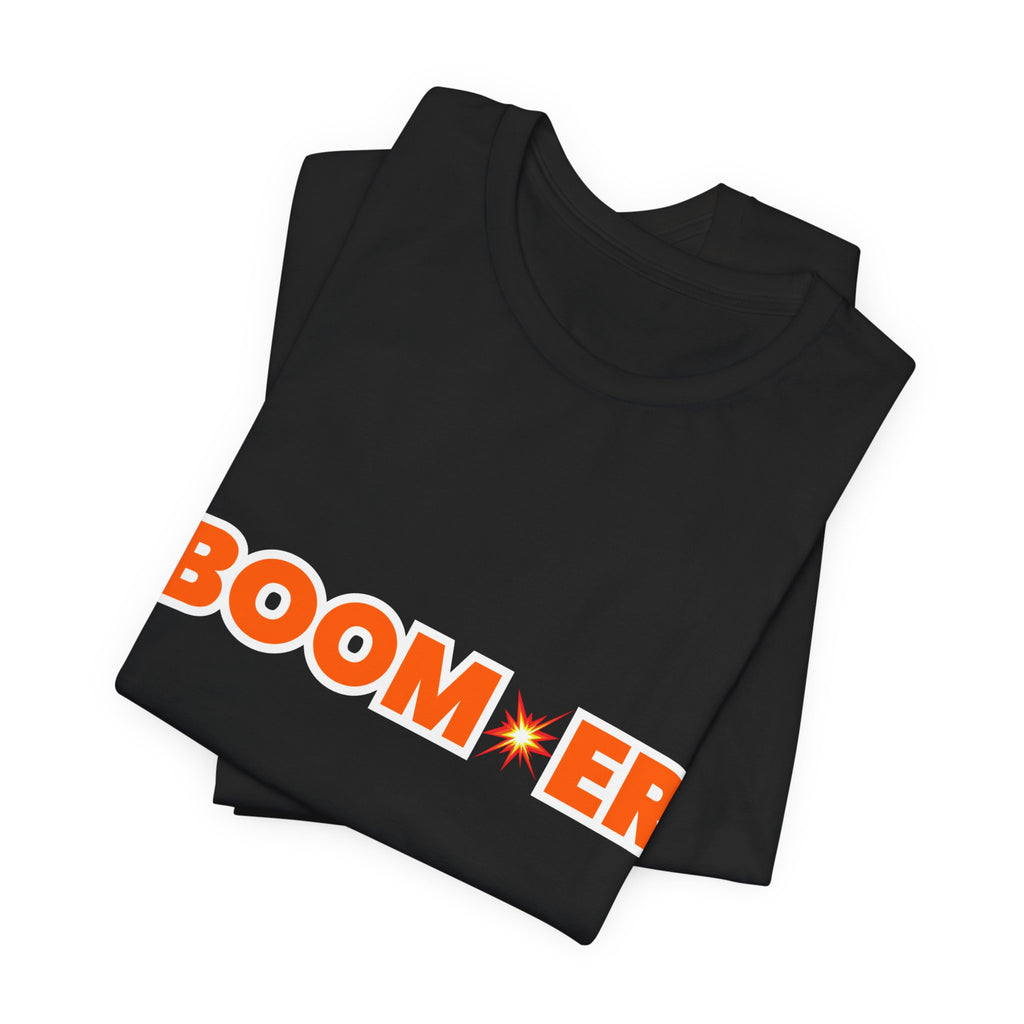 BOOM💥ER Retro T-Shirt — "BOOM💥ER" Logo