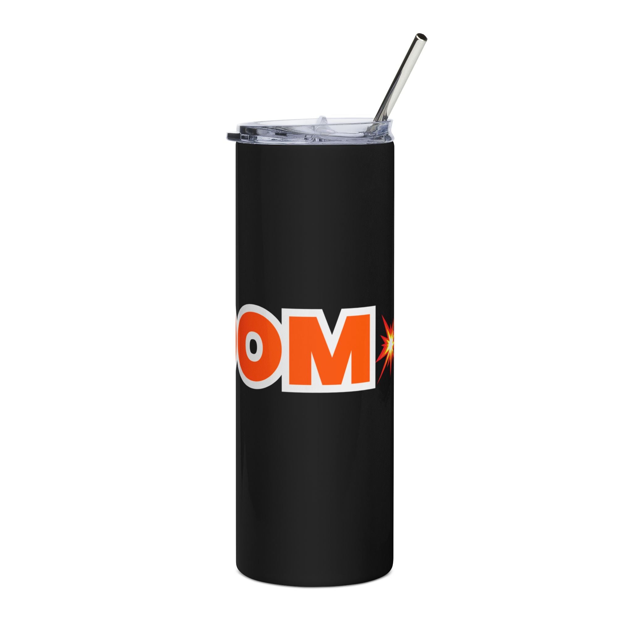 "BOOM💥ER" 20oz Stainless Tumbler — Bold Orange Graphic