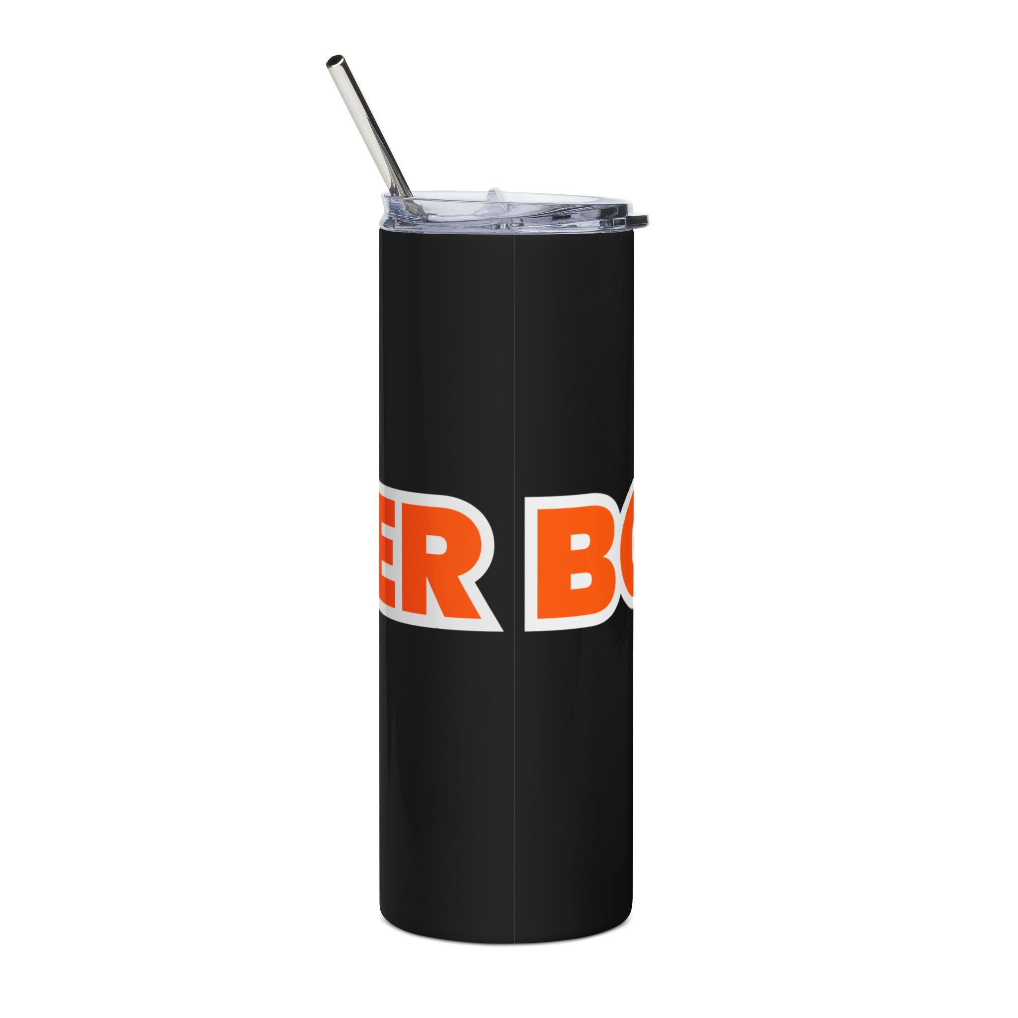 "BOOM💥ER" 20oz Stainless Tumbler — Bold Orange Graphic